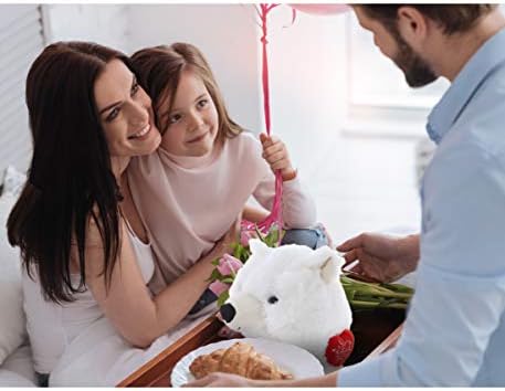 DolliBu I Love You Polar Bear Plush Hat - 16 Inches