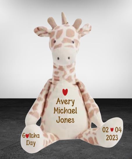 Gotcha Day Adoption Gift Personalized Plush Giraffe