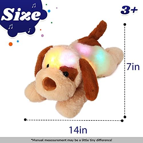 Cuteoy Musical Plush Dog with LED Light-up Nightlight Toy