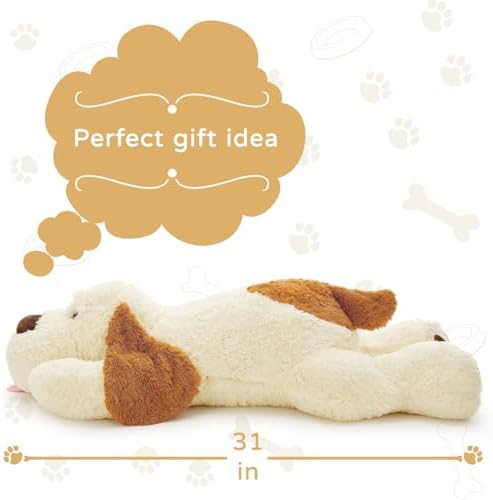 MaoGoLan Giant Stuffed Puppy Dog 31 Inch Plush Pillow 1