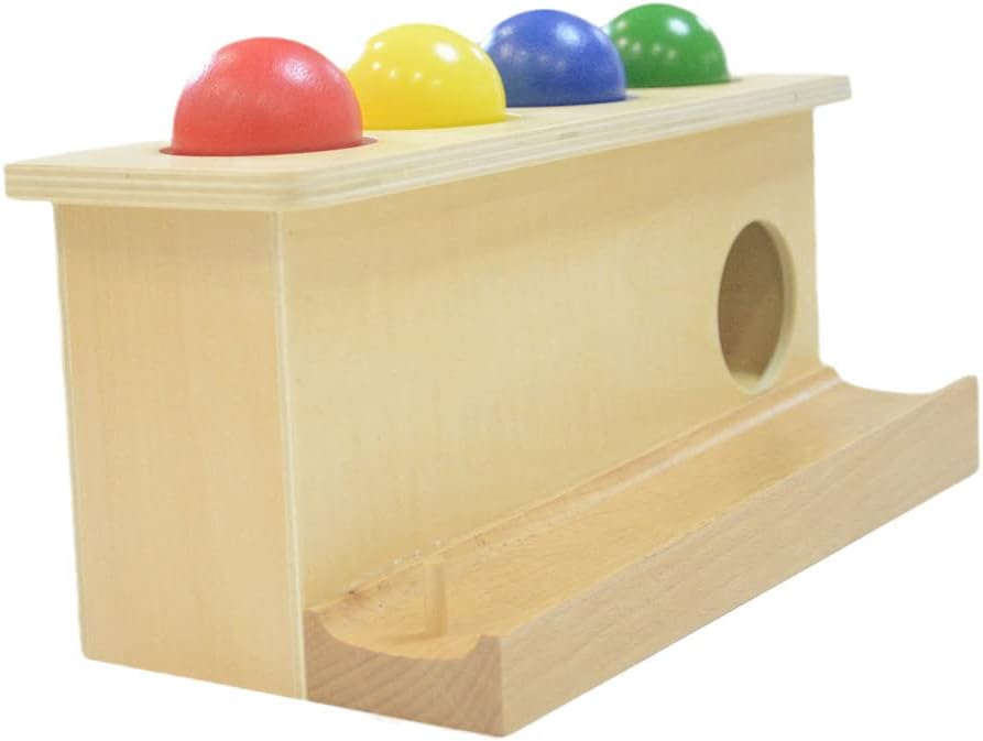 Montessori Toddlers Wooden Push Ball Toy for Learning