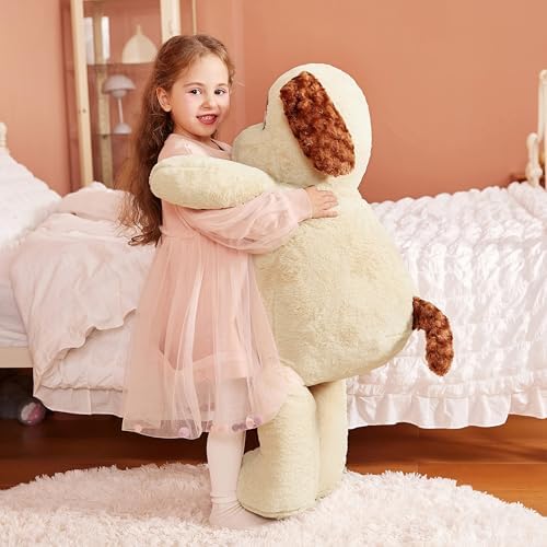 IKASA Giant Dog Stuffed Plush Toy - 30 Inches Light Brown