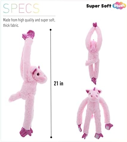 DolliBu Hanging Plush Unicorn - 21 Inch Soft Cuddly