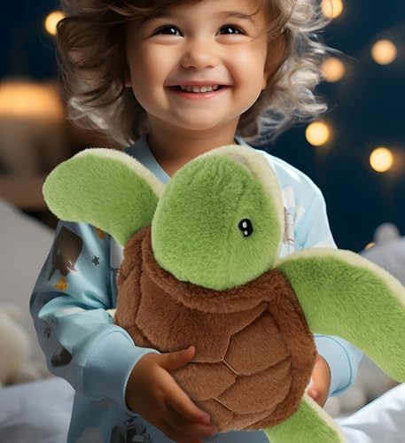 DolliBu Sea Turtle Plush Toy 12 Inches Soft Huggable Stuffed Animal