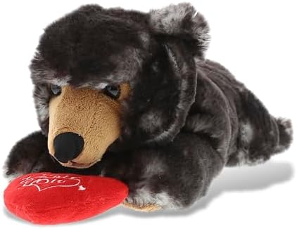 DolliBu Personalized I Love You Wild Black Bear Plush Toy