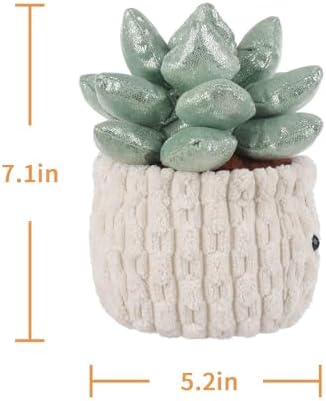 Apricot Lamb Potted Shiny Succulents Plush Toy for Kids 1