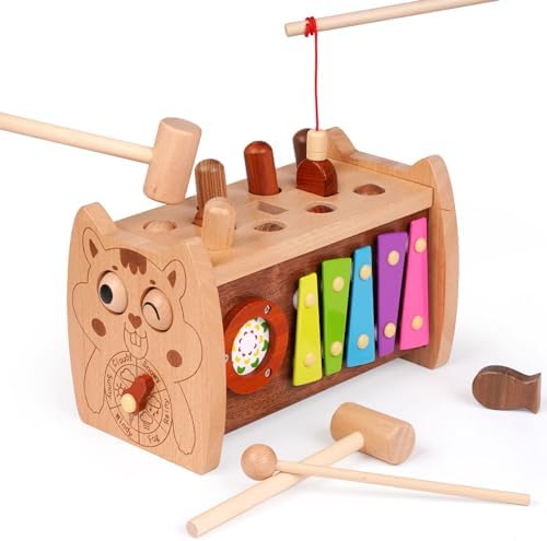 Agirlgle 6-in-1 Wooden Montessori Toy Set