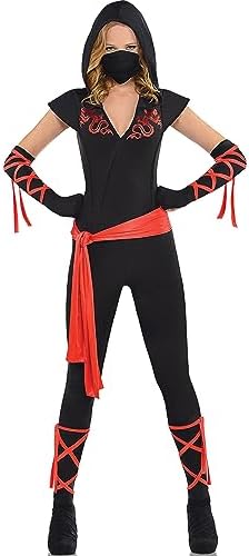 Amscan Black Red Dragon Fighter Costume for Women X-Large