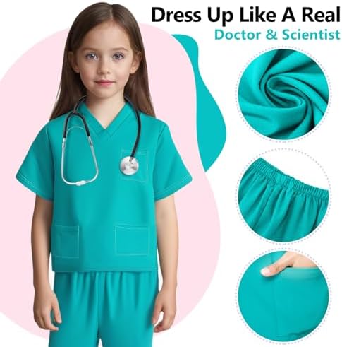 Rizuko Kids Doctor Costume 6PCS Halloween Set