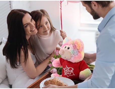 DolliBu I Love You Rainbow Bear Plush - 9 Inches 1