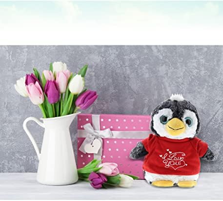 DolliBu I Love You Valentine Plush Penguin - 9 Inches Cute Stuffed Animal
