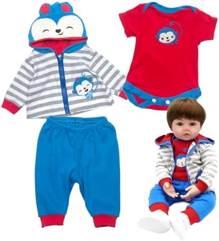 Medylove Reborn Baby Boy Clothes Set 3pcs