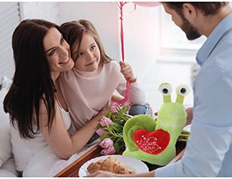 DolliBu I Love You Green Snail Plush Toy
