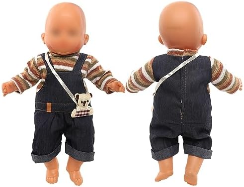 Miunana Baby Doll Dress with Bear Backpack for 35-45 CM Doll
