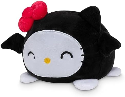 TeeTurtle Reversible Plushie - Halloween Witch Bat Hello Kitty