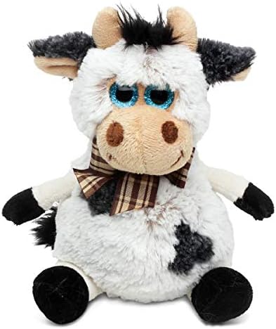 Puzzled DolliBu Plush Cow with Bow Toy 7 Inch