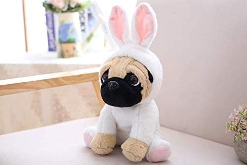 CASAGOOD Pug Dog Plush in Bunny Rabbit Costume