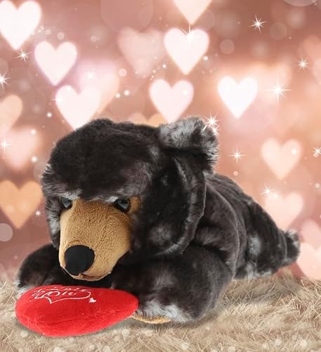 DolliBu Personalized I Love You Wild Black Bear Plush Toy