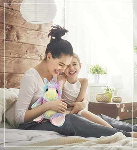 DolliBu Plush Unicorn - Soft Huggable 9 Inch Rainbow Toy