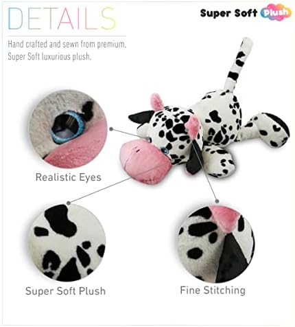 DolliBu Plush Cow Pillow 27 Inch Huggable