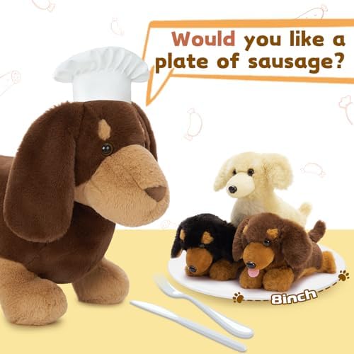 Muiteiur 18 Dachshund Plush Set 4-Pack Wiener Dog Toys