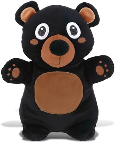 DolliBu Snug-Mooshies Standing Black Bear Plush Toy