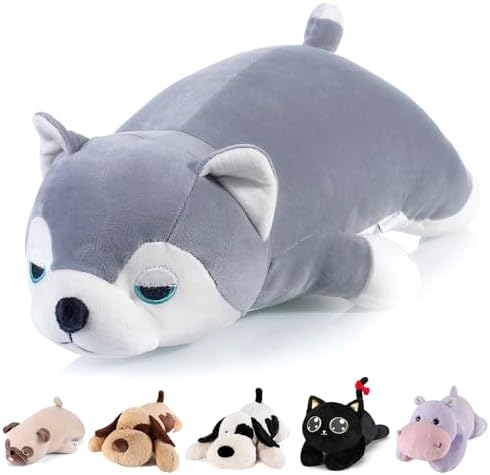 Meowtastic Husky Weighted Plush Toy - 28 Inch 40 lbs