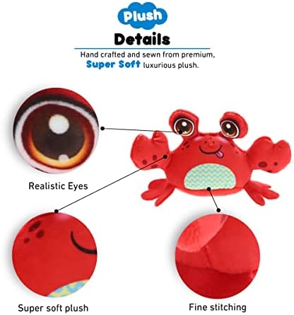 DolliBu Red Crab Plush Toy - 55 Inches Huggable