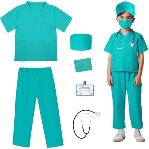 Rizuko Kids Doctor Costume 6PCS Halloween Set