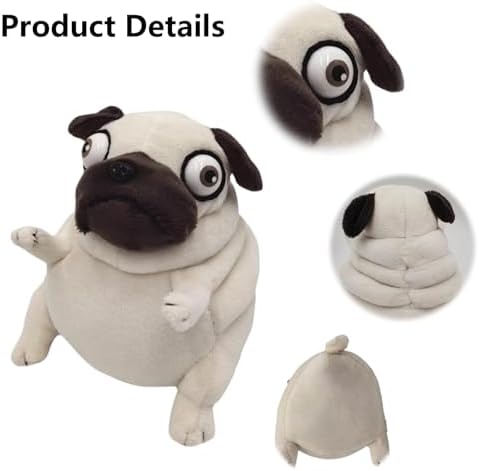 Pug Dog Stuffed Animal 6 Inch Ugly Cute Plush Toy