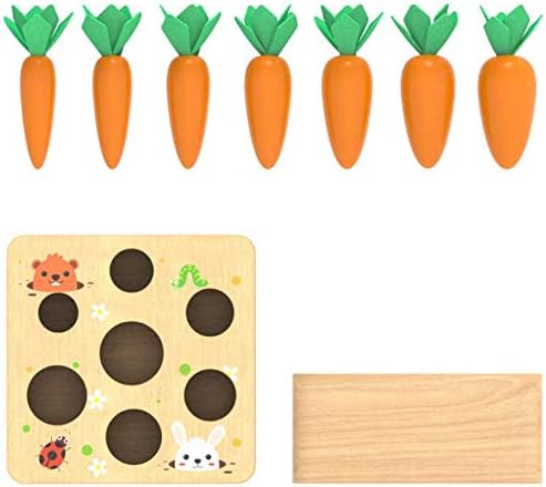 Ancaixin Wooden Montessori Carrot Harvest Toy
