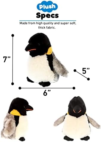DolliBu Plush Penguin - 7 Inch Huggable Stuffed Animal
