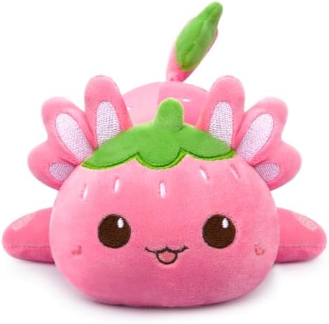 Cute Strawberry Axolotl Plush Pillow Toy