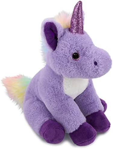 DolliBu Plush Purple Unicorn Toy - 9 Inches Huggable