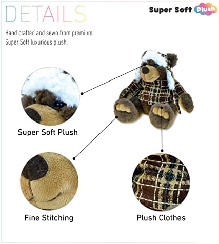 Puzzled DolliBu Plush Brown Bear - 11 Inches