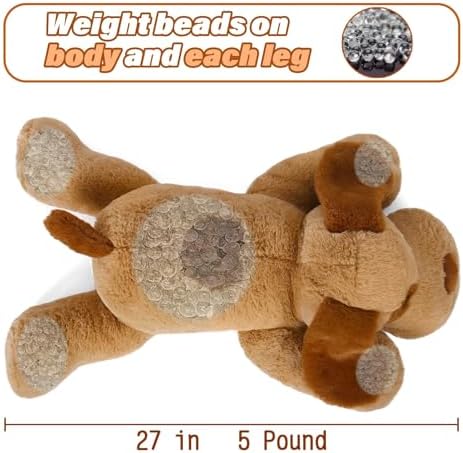 5 lbs Weighted Plush Dog for Kids Adults