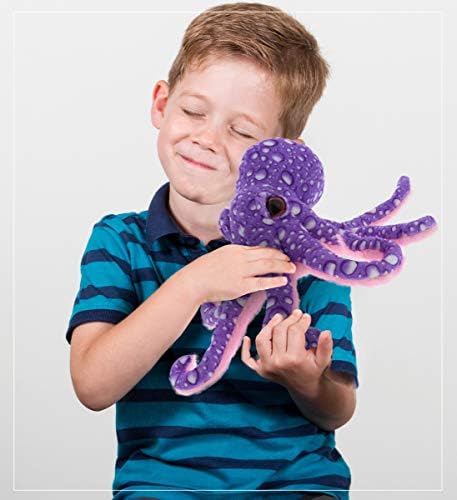 DolliBu Wild Stuffed Animal Purple Octopus 12 in