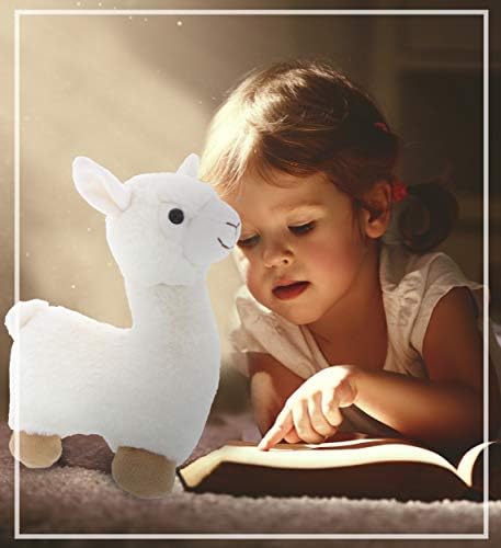 DolliBu White Llama Plush Stuffed Animal 11 Inches