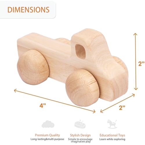 Personalized Name Wooden Toy Car for Toddlers 1-3 1