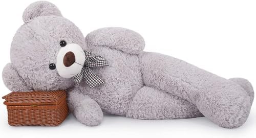Yeqivo Giant Grey Teddy Bear Plush Toy 120cm