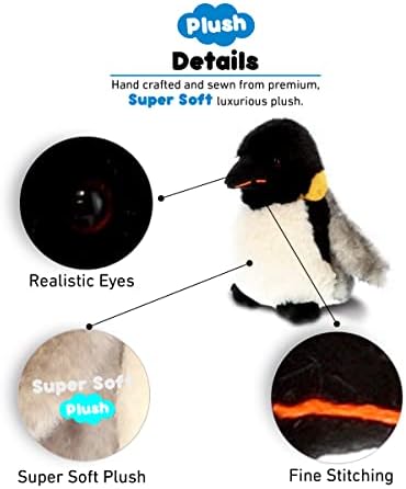 DolliBu Plush Penguin - 7 Inch Huggable Stuffed Animal