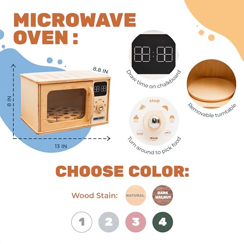 Enjoy The Wood Wooden Microwave Toy for Toddlers