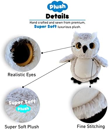Puzzled DolliBu Owl Plush - 9 Inches Soft Fluffy Stuffed Animal