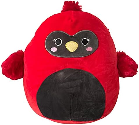 Squishmallows Kellytoy 5 Inch Bird Squad Cazlan Cardinal Pillow