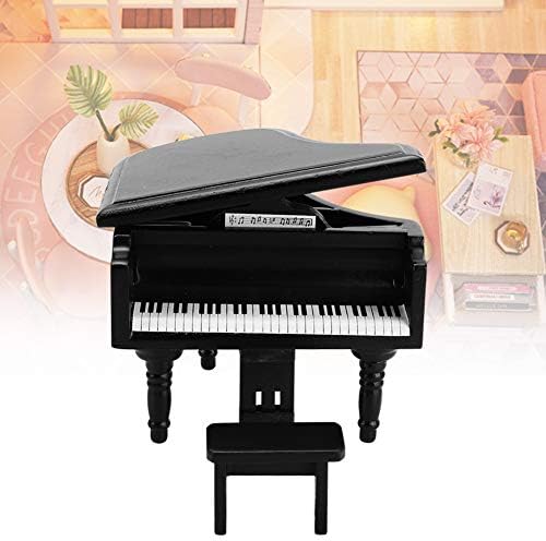 Zerodis 112 Scale Mini Grand Piano Black