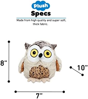 DolliBu Plush Owl Stuffed Animal - 8 Inch Huggable Brown Owl Toy