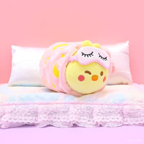 Anirollz Stuffed Animal Plush Toy Spa Day Chickiroll with Eye Mask