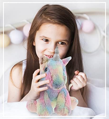 DolliBu 12 Inch Plush Rainbow Unicorn Toy