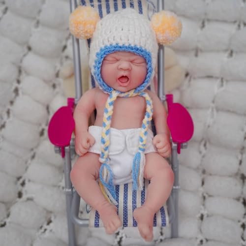 MYREBABY 7 Inch Reborn Baby Doll Boy with Accessories