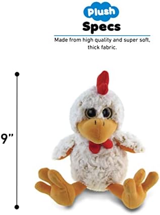 Puzzled DolliBu Plush Rooster - 9 Inch Huggable Sitting Toy